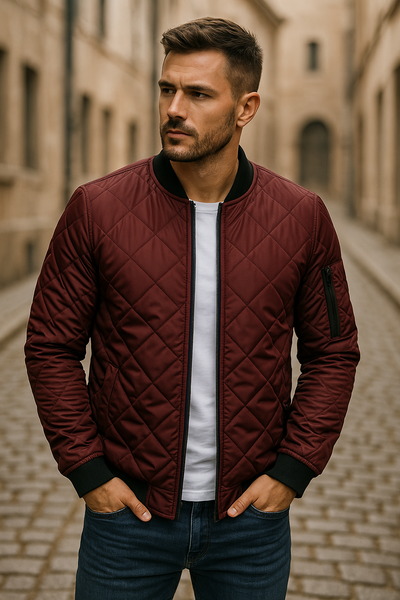 Lenoir™ - Diamond Pattern Cotton Jacket