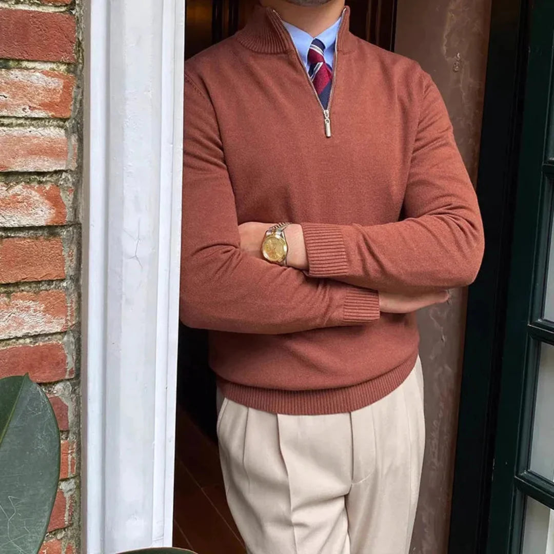 Baldomero | Colin Stand Collar Knitted Sweater