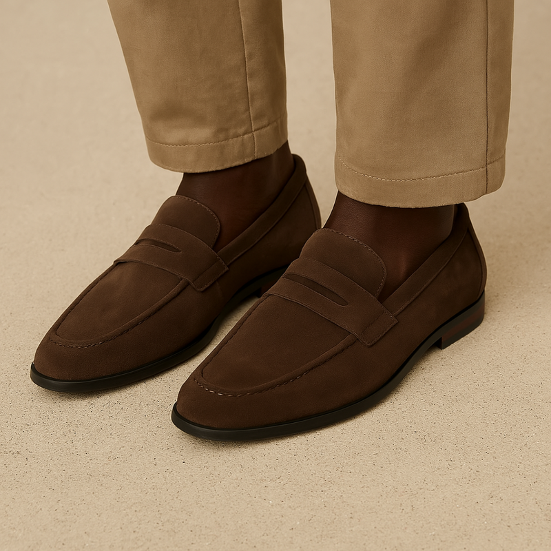 Gerardo | Old Money Suede Penny Loafers