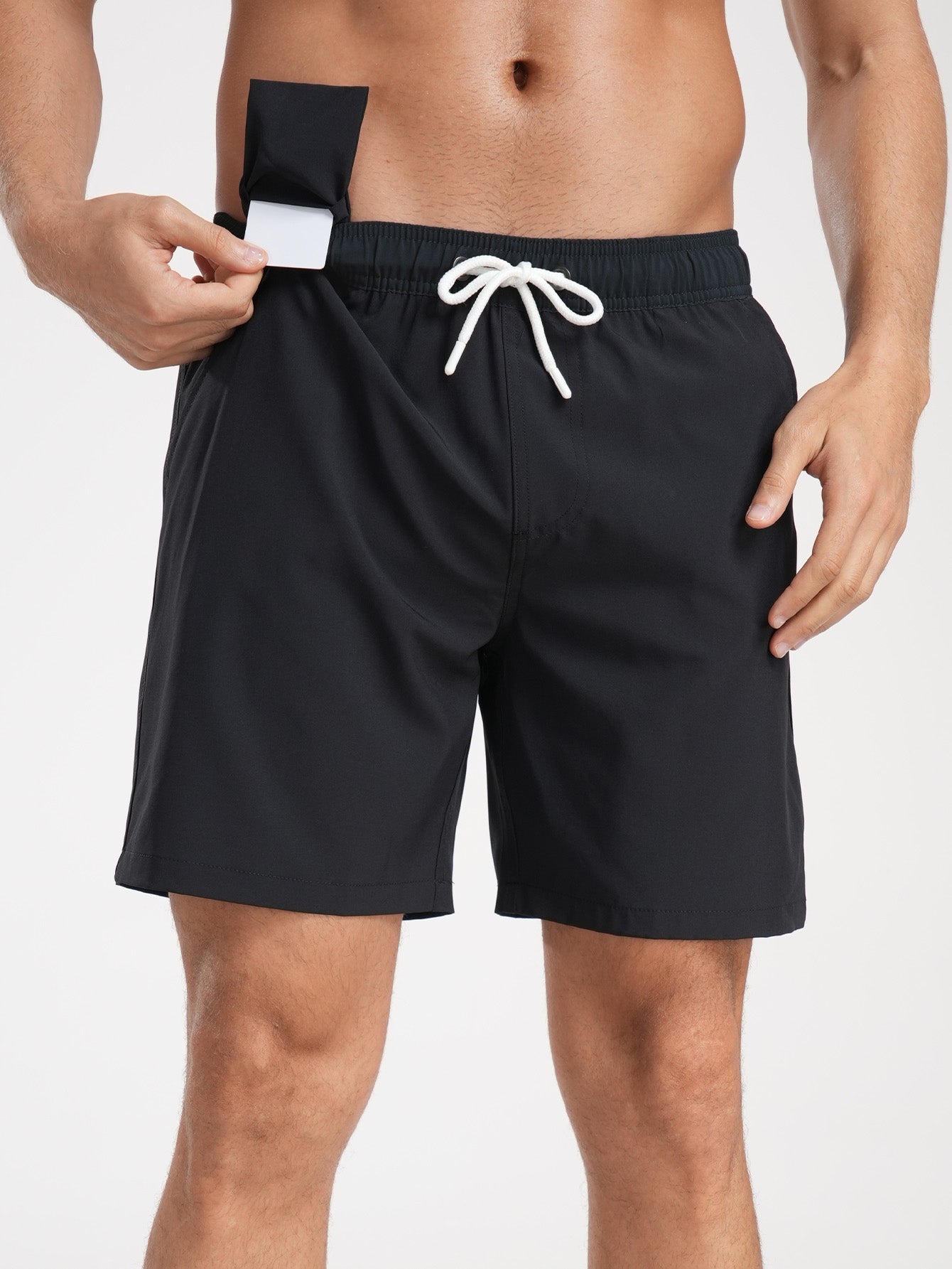 Francisco® | Solid Color Drawstring Swim Shorts
