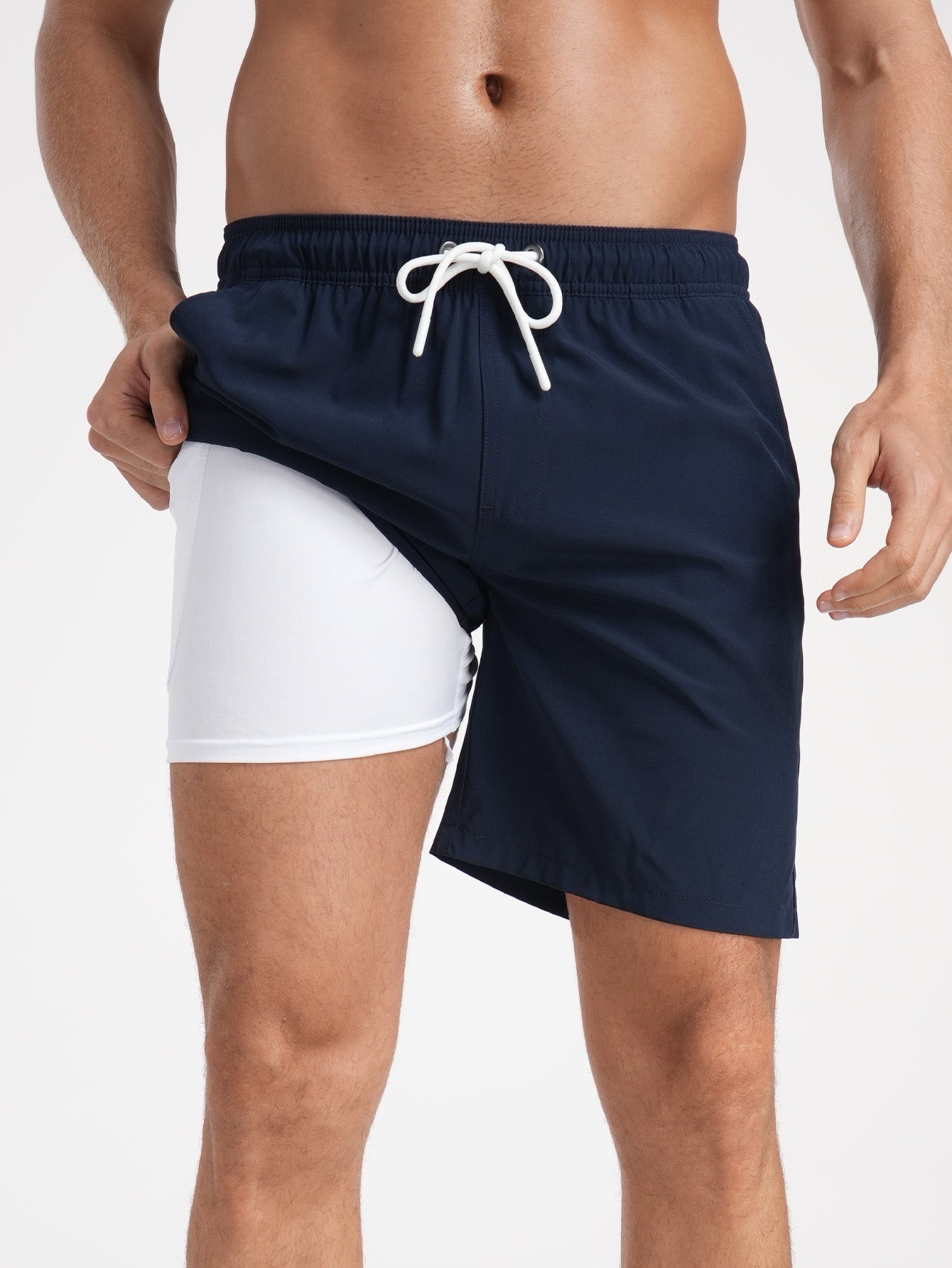 Francisco® | Solid Color Drawstring Swim Shorts