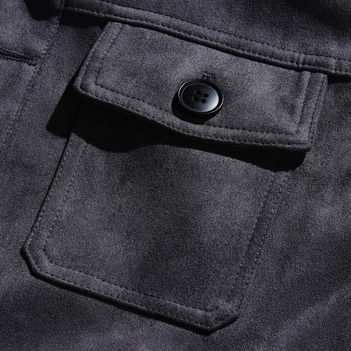 Men's Vintage Suede Single Breasted Stand Collar Jacket