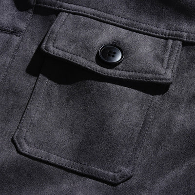 Men's Vintage Suede Single Breasted Stand Collar Jacket