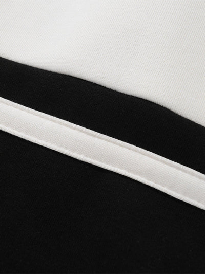 Lancelot® | Relax Fit Color Block Patchwork Polo Sweatshirt