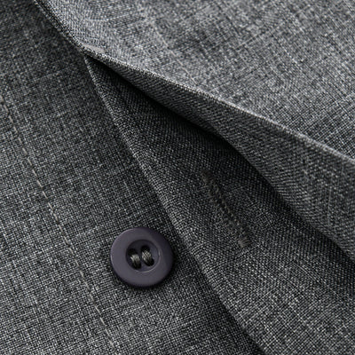 Bess® | Men's Solid Color Lapel Cotton Linen Short Sleeve Shirt 82339241X