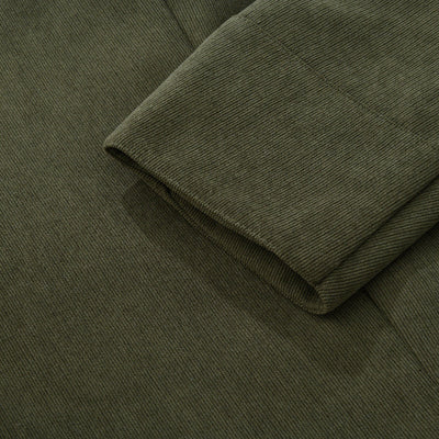 Men's Vine Cordroy Stand Collar Single Breasted SliShort Coat