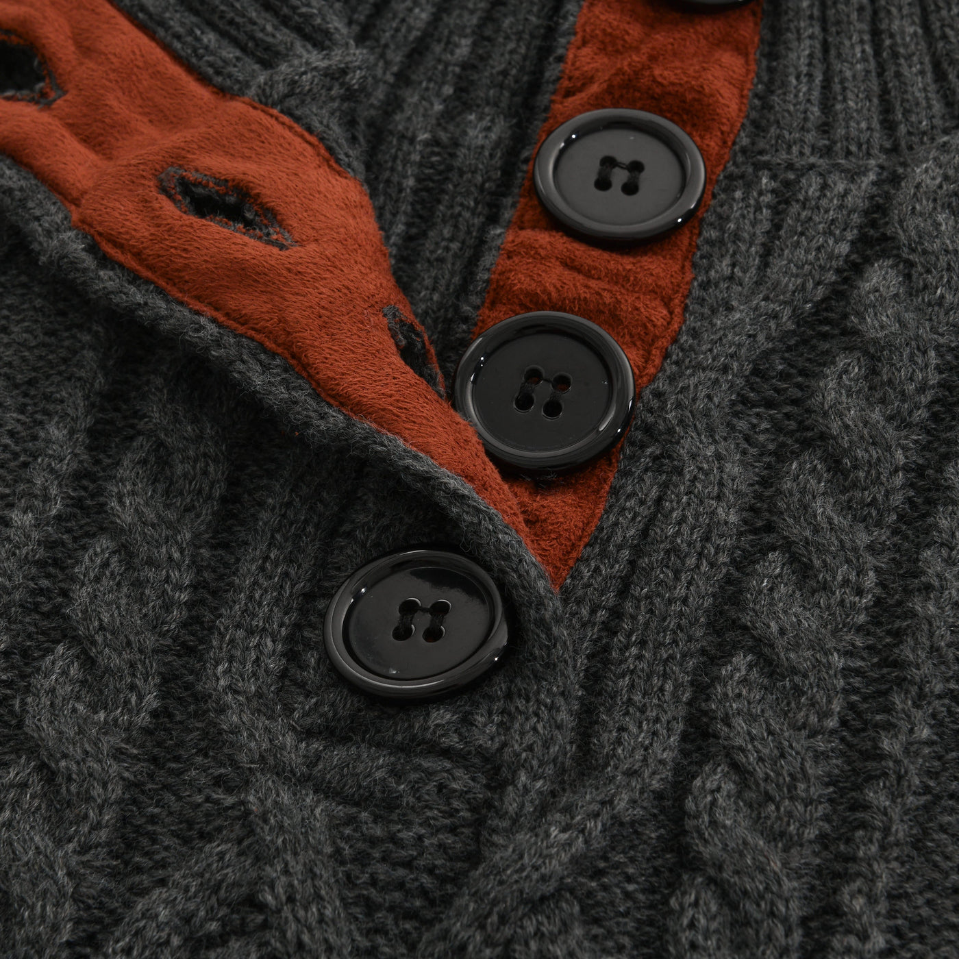 Men's Vine Stand Collarnitted Cable Sweater