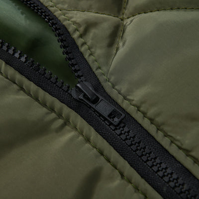 Men's Padded Stand Collar Solid Color Thermal Padded Jacket