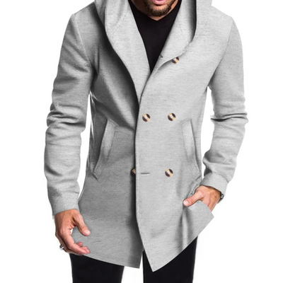 Numa | Men's Wool Coat with Hood - Double Breasted Warm & Elegant