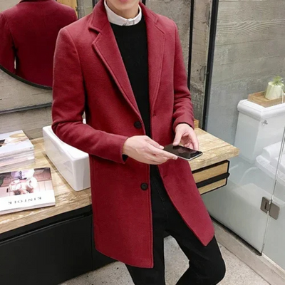 Odel | Men's Wool Coat Elegant Business Jacket - Office and Leisure