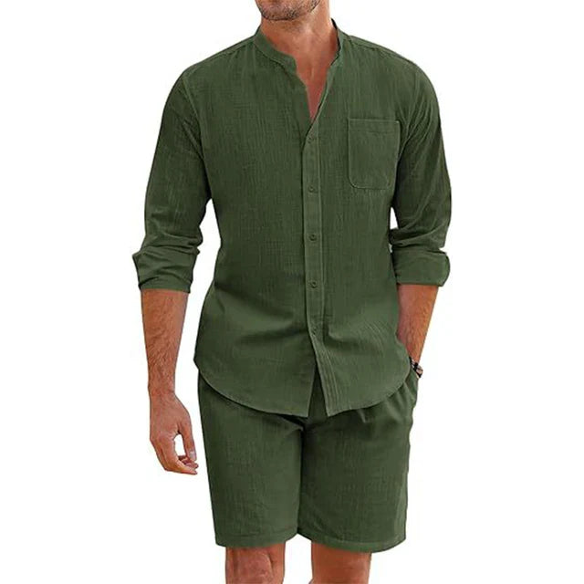 Oscar® | Button-Up Shirt And Shorts Set For Men