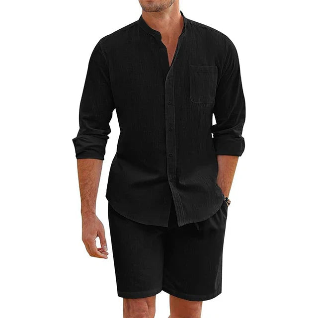 Oscar® | Button-Up Shirt And Shorts Set For Men