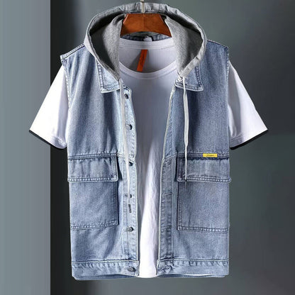 Alberto® | Denim hooded vest