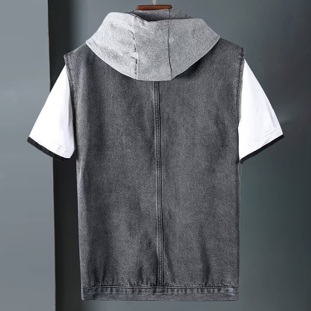 Alberto® | Denim hooded vest