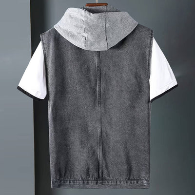Alberto® | Denim hooded vest