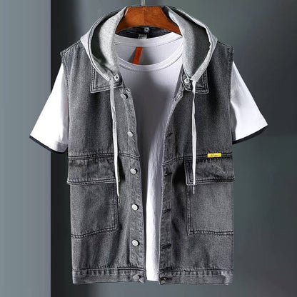 Alberto® | Denim hooded vest