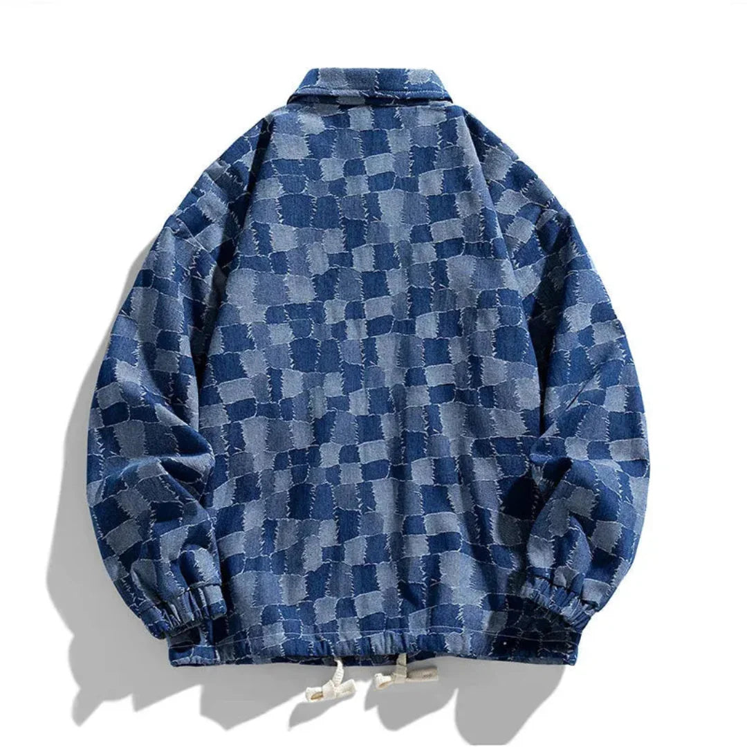 Macario | Dave Checkered Denim Jacket