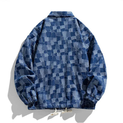 Macario | Dave Checkered Denim Jacket