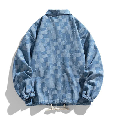 Macario | Dave Checkered Denim Jacket