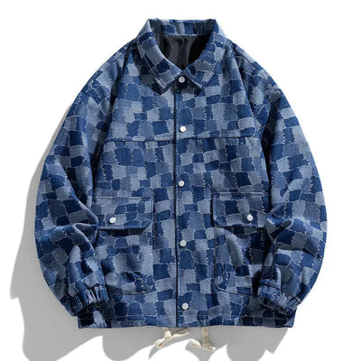Macario | Dave Checkered Denim Jacket
