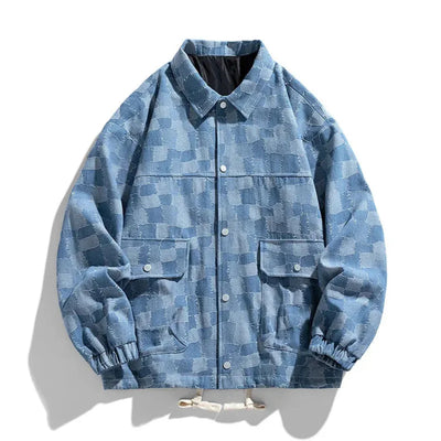 Macario | Dave Checkered Denim Jacket
