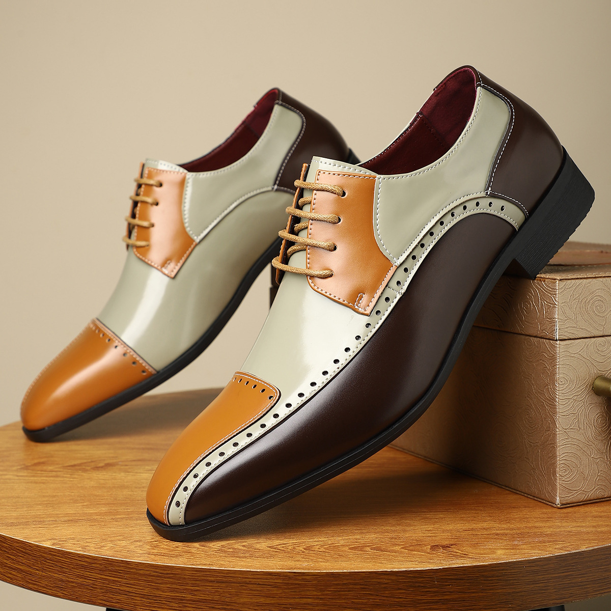 Gonzalo® | Salvatori Leather Brogue Dress Shoes