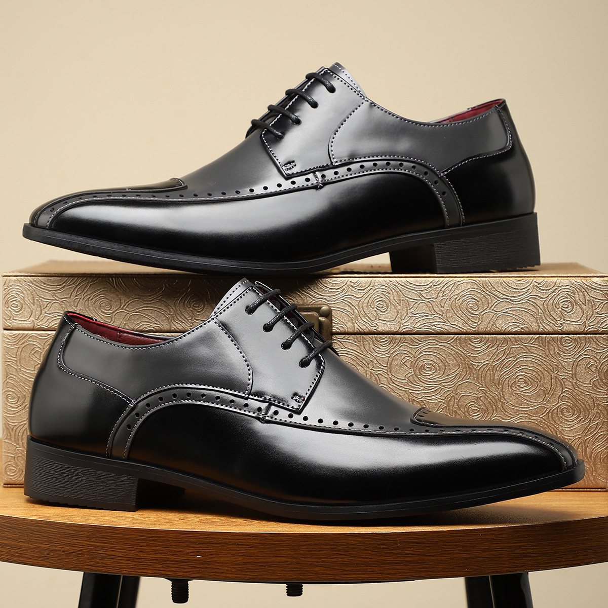 Gonzalo® | Salvatori Leather Brogue Dress Shoes