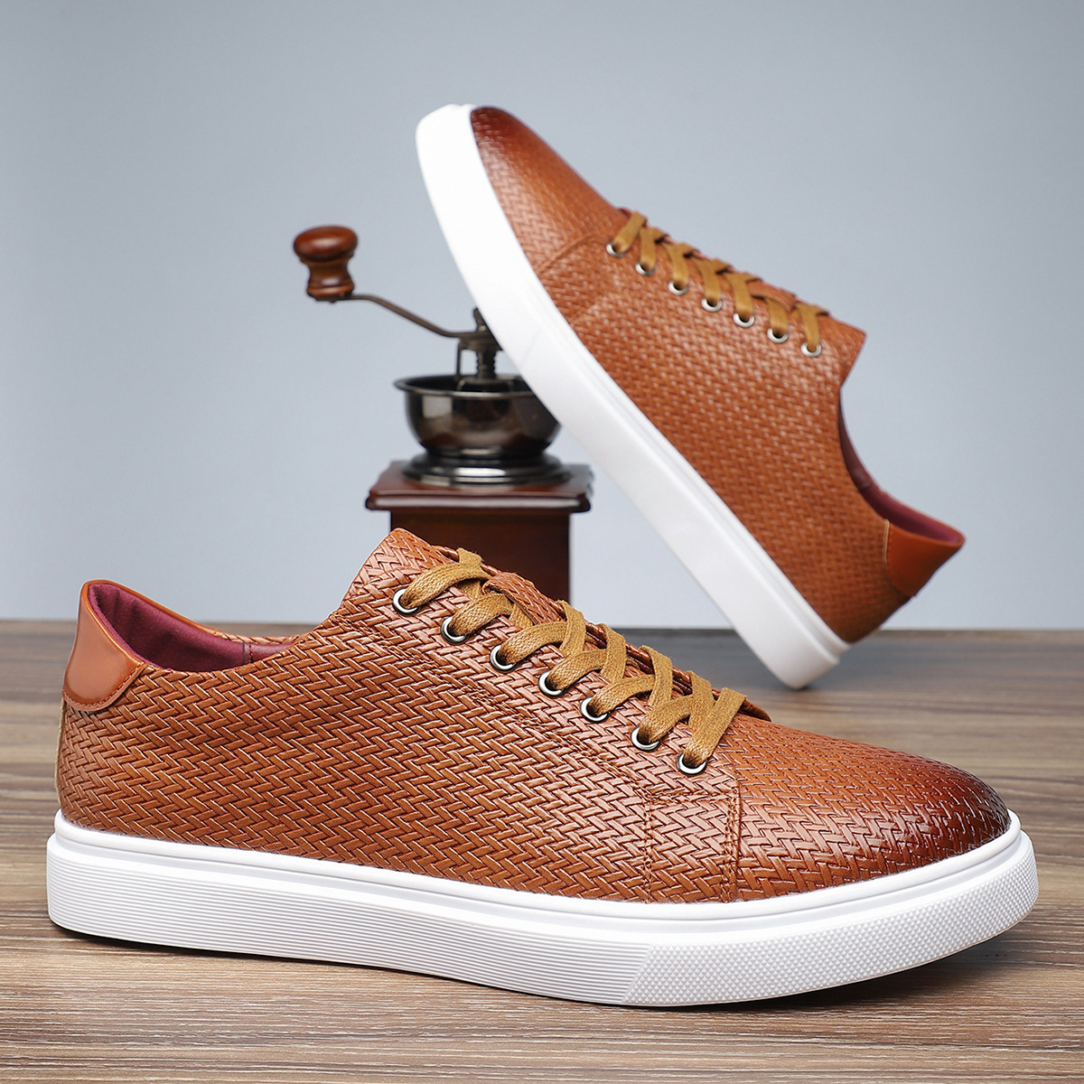 Travis® | Woven Leather Sneakers