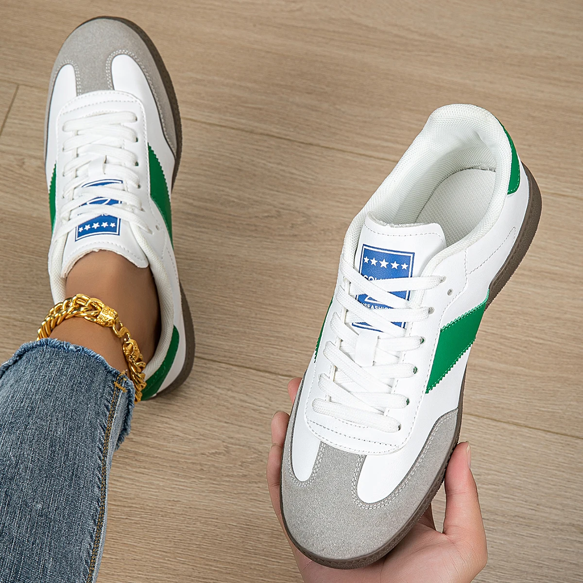 Kevin | Elle Retro Leather Sneakers