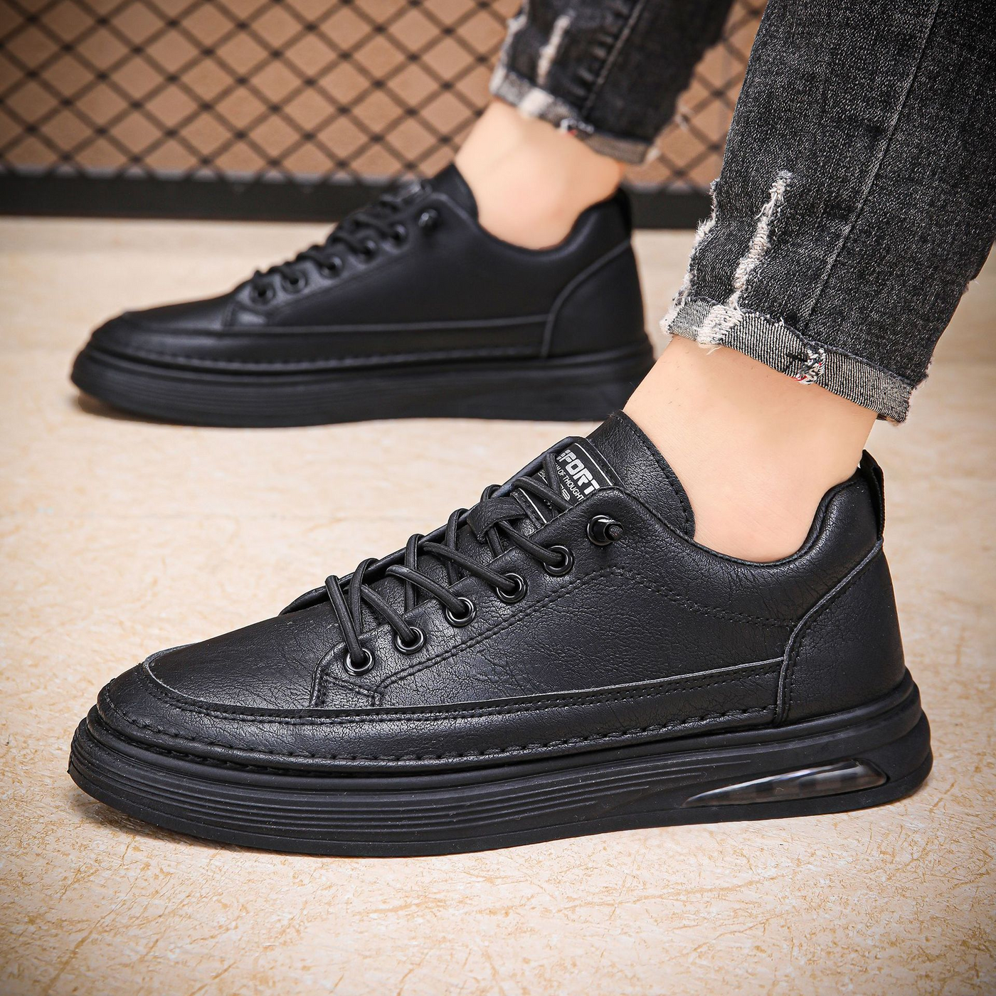 Caleb | Strada Genuine Leather Sneakers