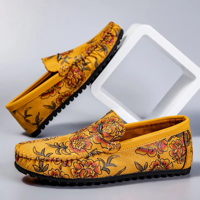 Wyatt | Floral Leather Loafers