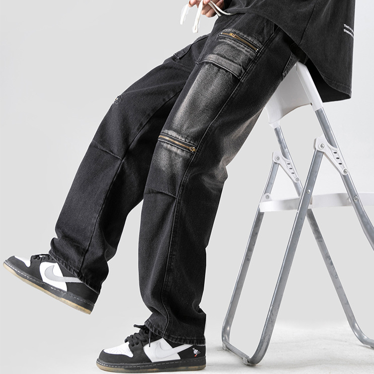Sal® | Washed Cargo Denim Pants