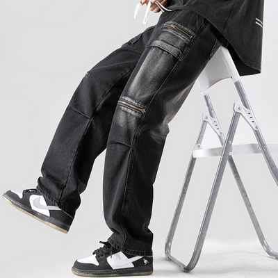 Sal® | Washed Cargo Denim Pants