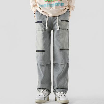 Sal® | Washed Cargo Denim Pants