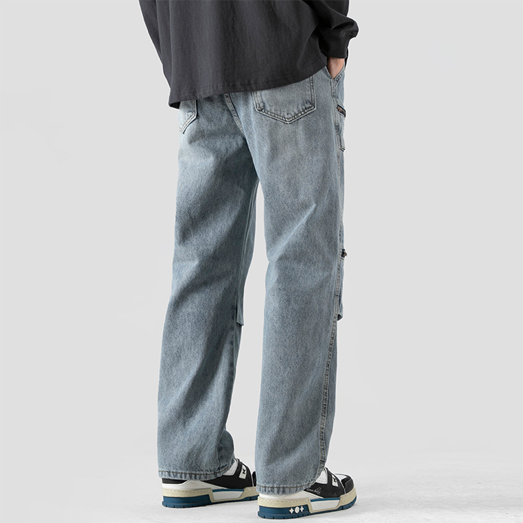 Sal® | Washed Cargo Denim Pants