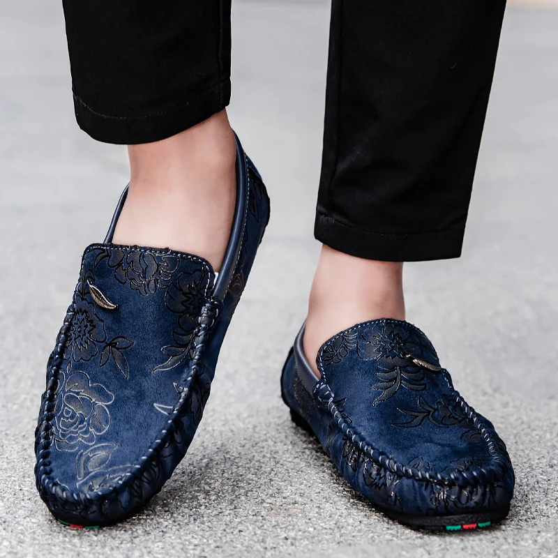Wyatt | Floral Leather Loafers