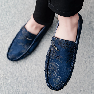 Wyatt | Floral Leather Loafers