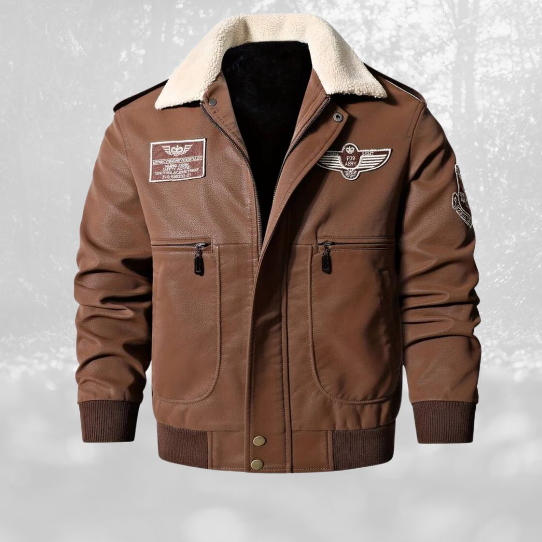 Celino | Sherpa collar flight jacket for men