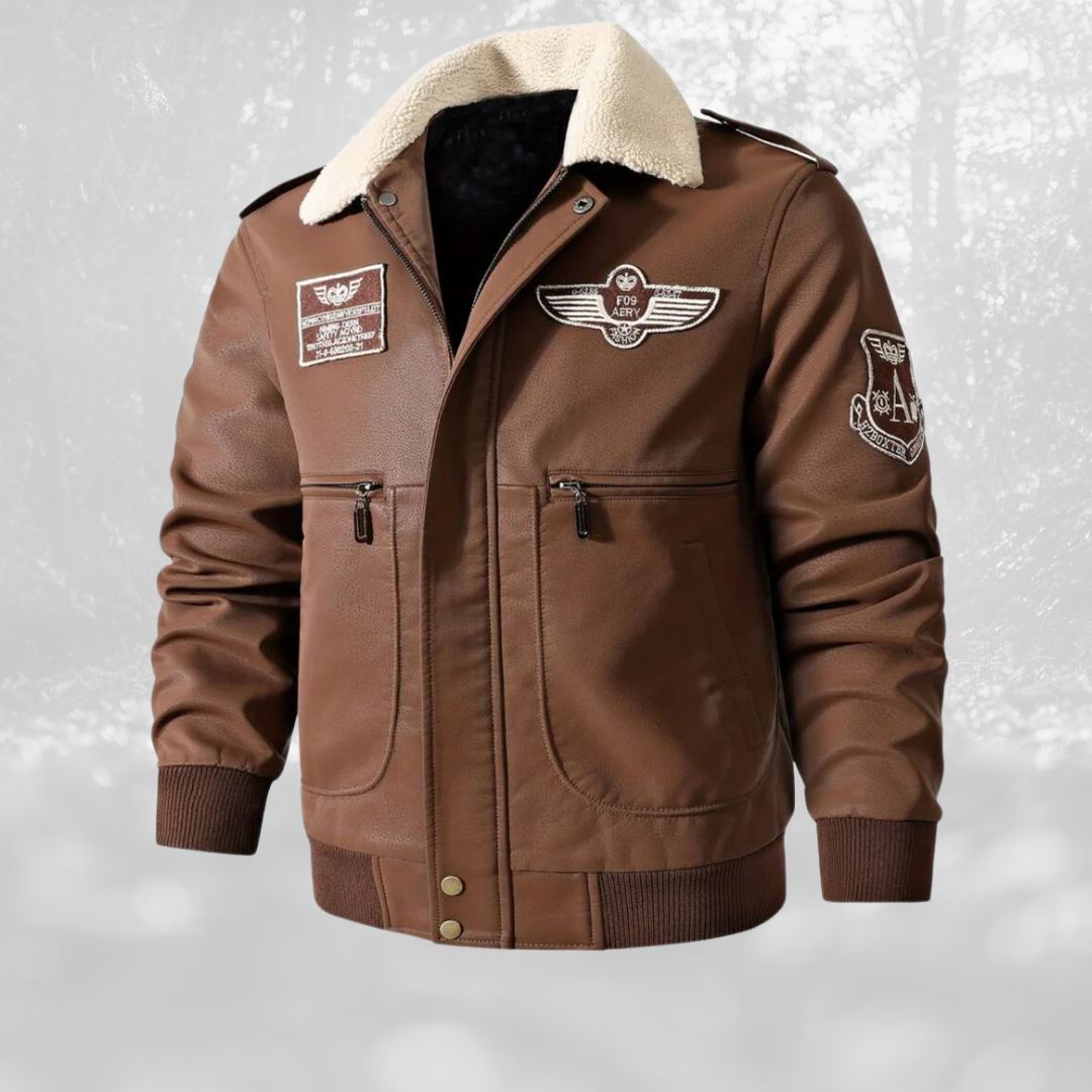 Celino | Sherpa collar flight jacket for men