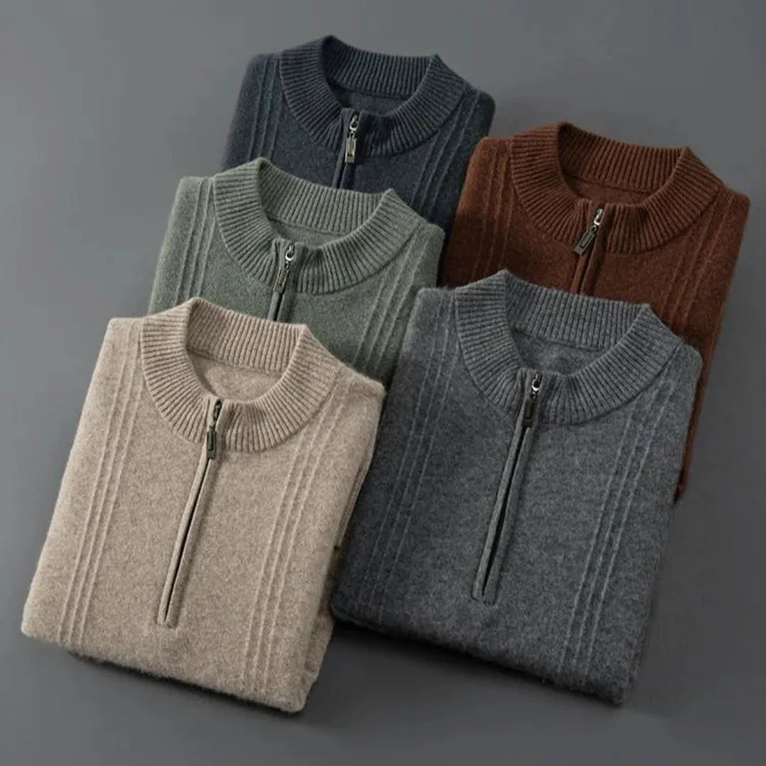 Aurelio | Zip Wool Sweater