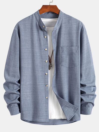 Alboin® | Long Sleeve Stand Collar Shirt
