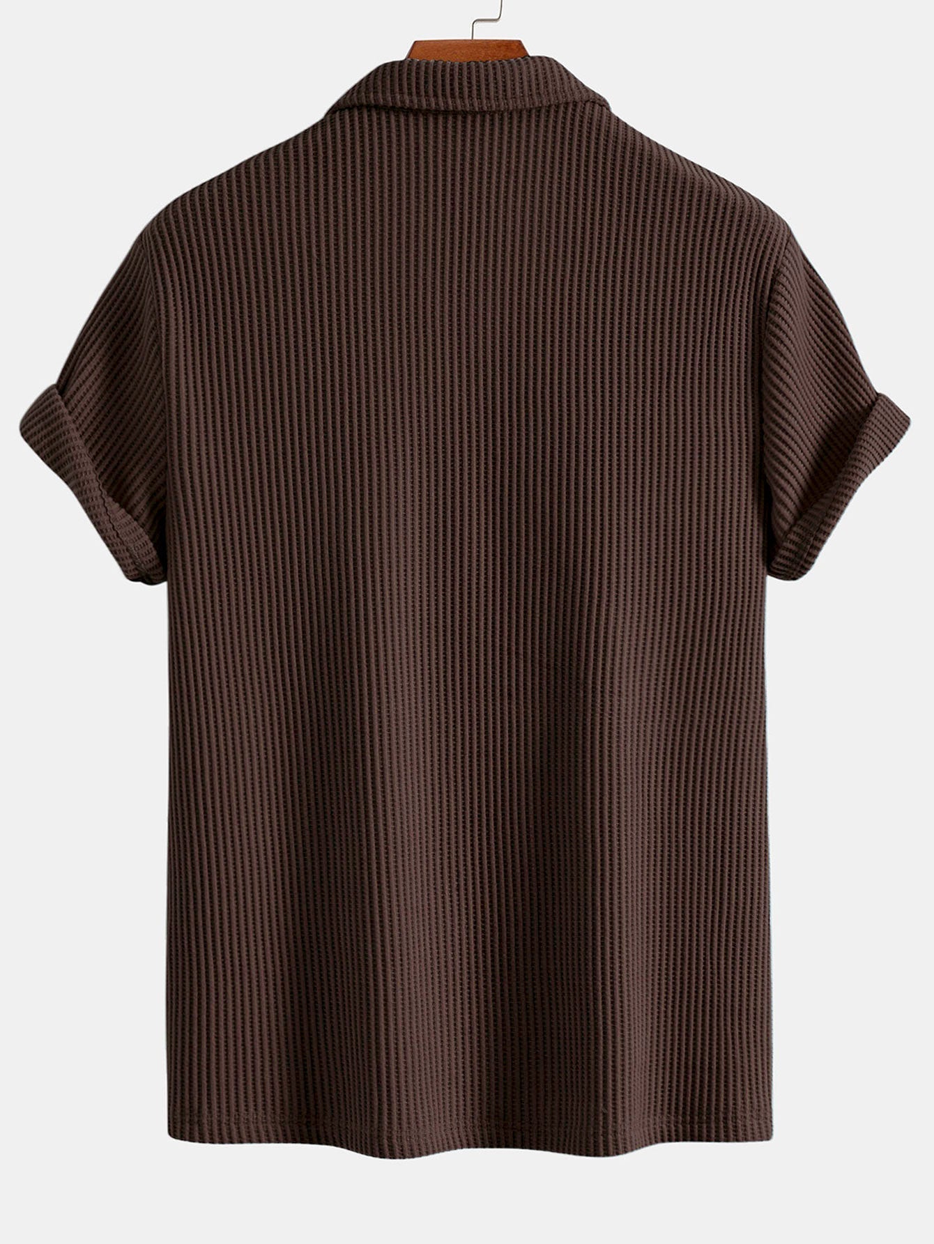 Eli | Short Sleeved Waffle V-neck Polo