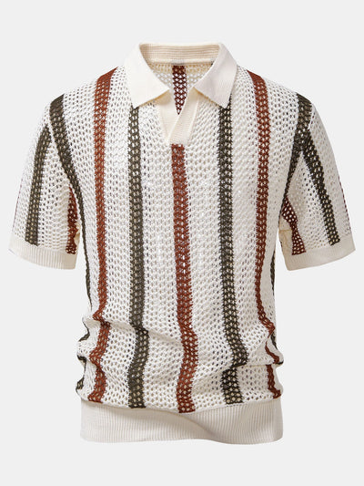 Hello Crochet Polo Shirt & Straight Linen Pants