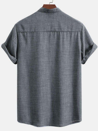 Yared® | Short Sleeve Stand Collar Shirt