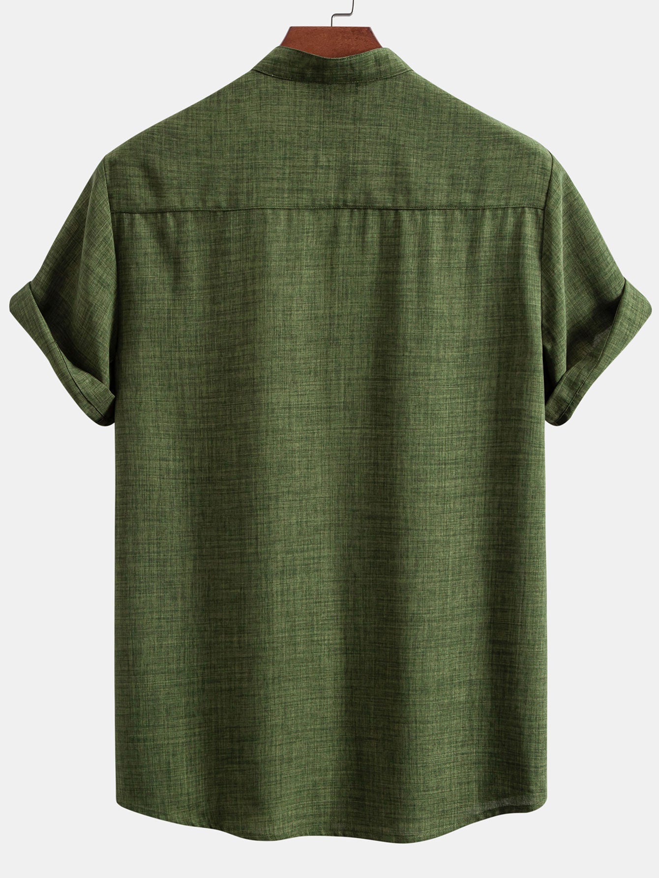 Narciso® | Short Sleeve Stand Collar Shirt & Linen Drawstring Shorts