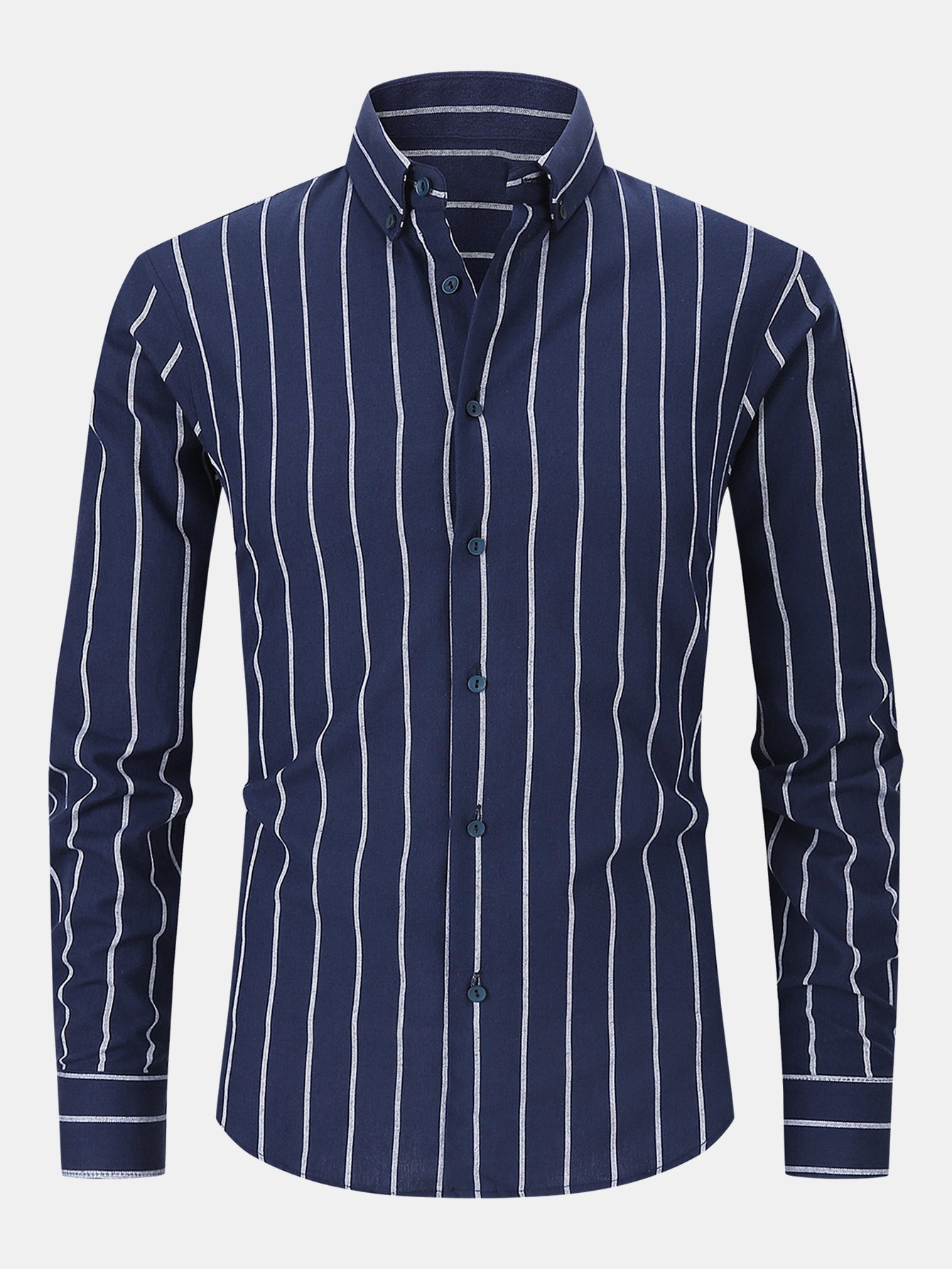 León® | Long Sleeve Stripe Cotton Button Up Shirt