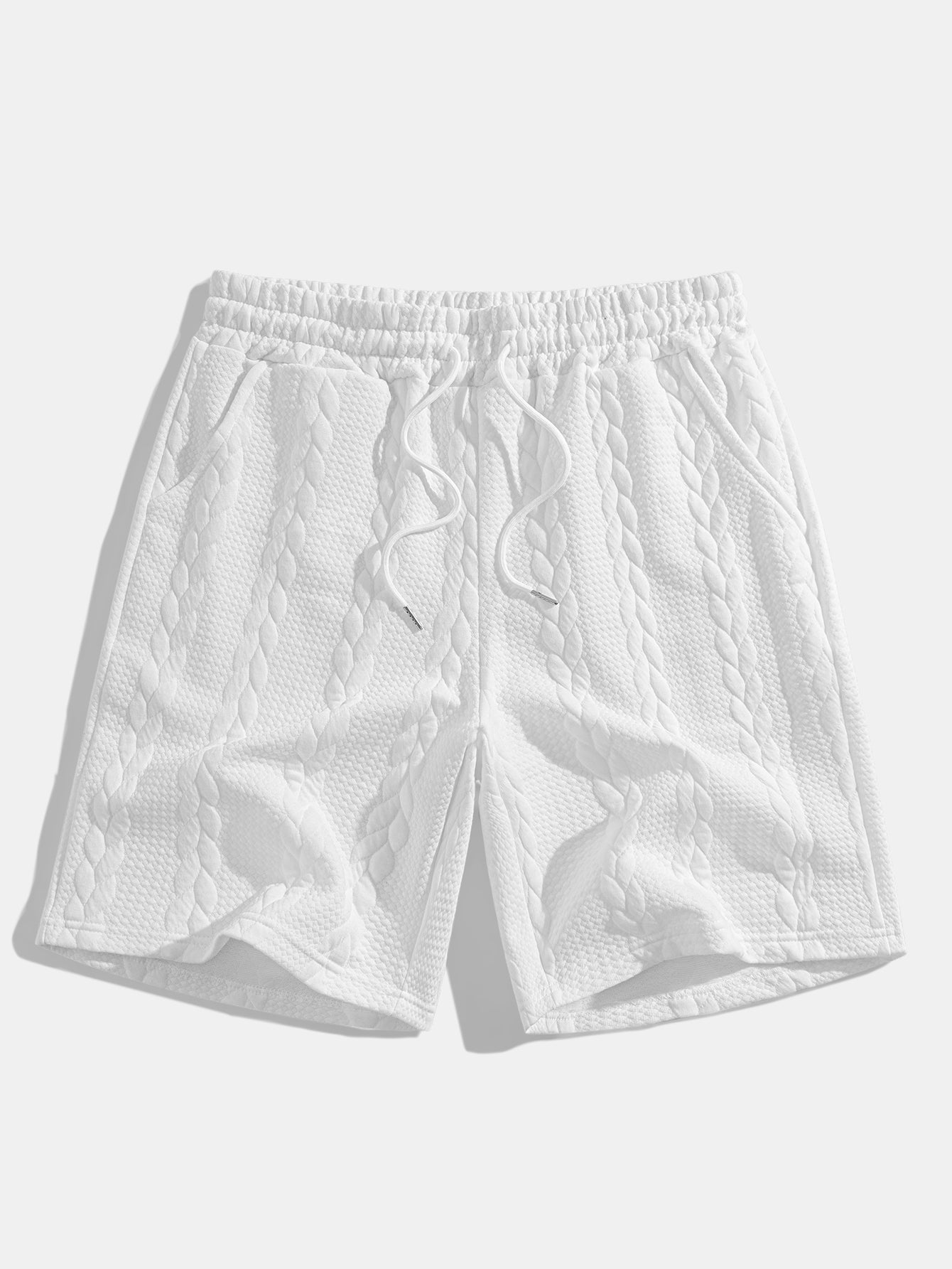 Heraclio® | Relax Fit Mid-Length Sleeve Twist Jacquard T-Shirt & Shorts