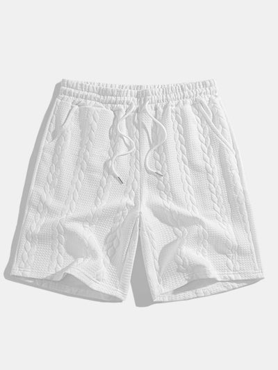 Clay® | Relax Fit Mid-Length Sleeve Twist Jacquard T-Shirt & Shorts