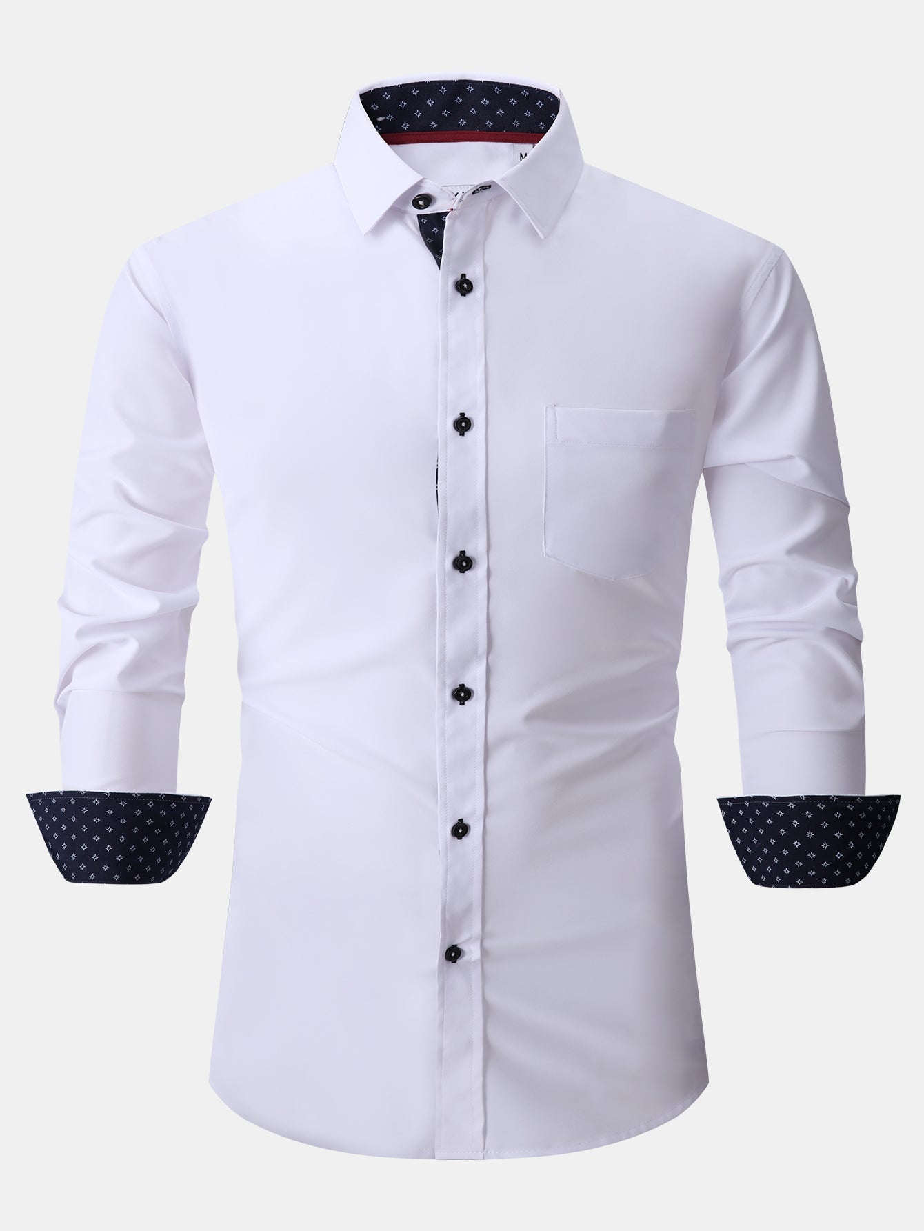 Dalmacio® | Long Sleeve Contrast Dress Shirt