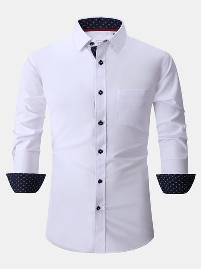 Dalmacio® | Long Sleeve Contrast Dress Shirt